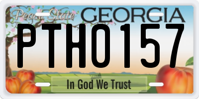 GA license plate PTH0157