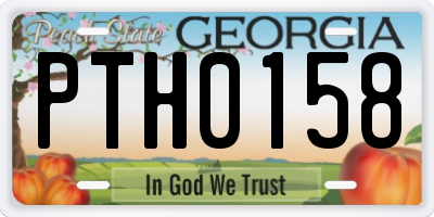 GA license plate PTH0158