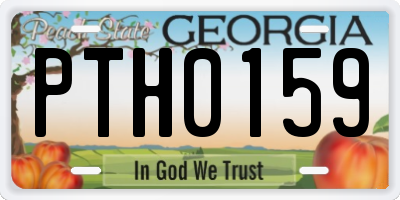 GA license plate PTH0159