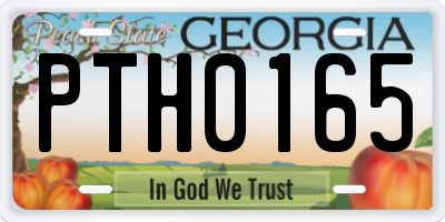 GA license plate PTH0165