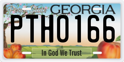 GA license plate PTH0166