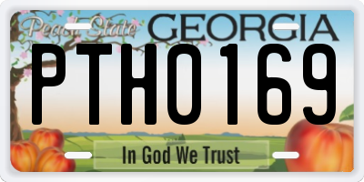 GA license plate PTH0169