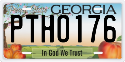 GA license plate PTH0176