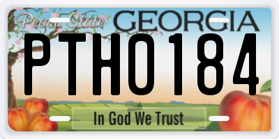 GA license plate PTH0184