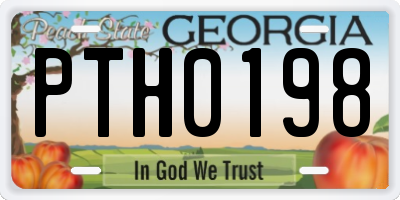 GA license plate PTH0198
