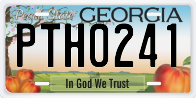GA license plate PTH0241
