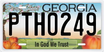 GA license plate PTH0249