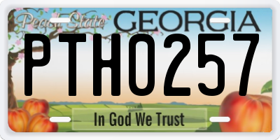 GA license plate PTH0257