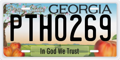 GA license plate PTH0269