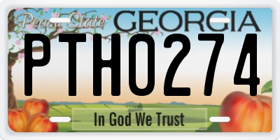 GA license plate PTH0274