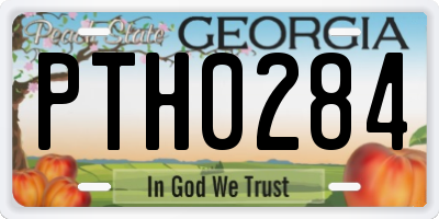 GA license plate PTH0284