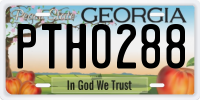 GA license plate PTH0288