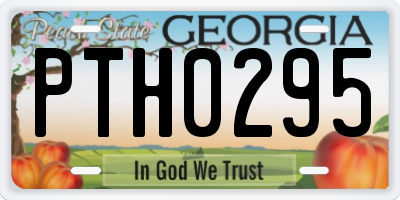 GA license plate PTH0295