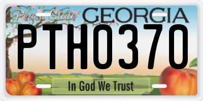 GA license plate PTH0370