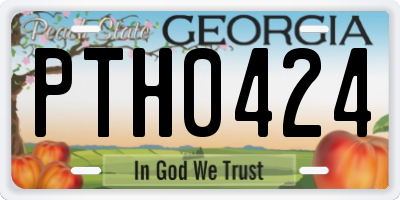 GA license plate PTH0424