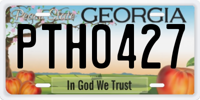 GA license plate PTH0427