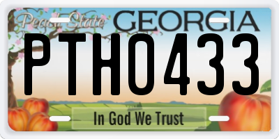 GA license plate PTH0433