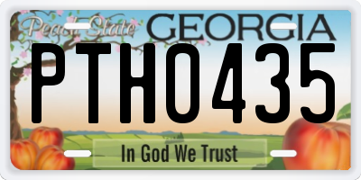 GA license plate PTH0435