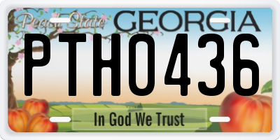 GA license plate PTH0436