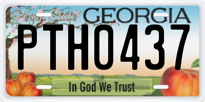 GA license plate PTH0437