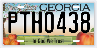 GA license plate PTH0438