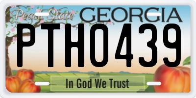 GA license plate PTH0439