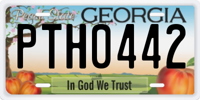 GA license plate PTH0442