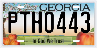 GA license plate PTH0443