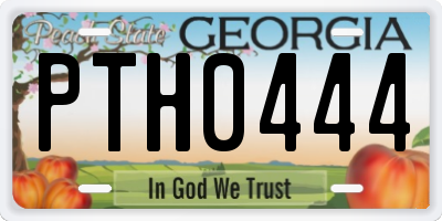 GA license plate PTH0444