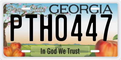 GA license plate PTH0447