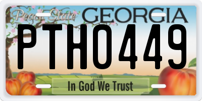 GA license plate PTH0449