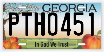 GA license plate PTH0451