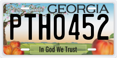 GA license plate PTH0452
