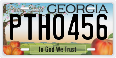 GA license plate PTH0456
