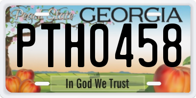 GA license plate PTH0458