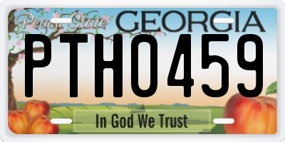 GA license plate PTH0459