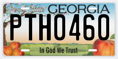 GA license plate PTH0460