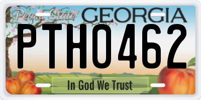 GA license plate PTH0462
