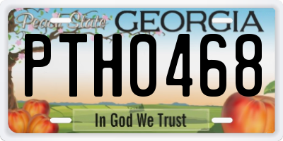 GA license plate PTH0468