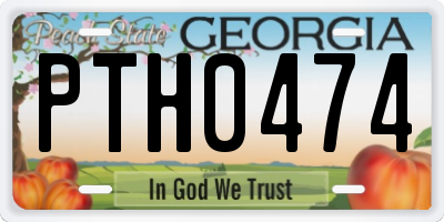 GA license plate PTH0474