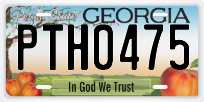 GA license plate PTH0475