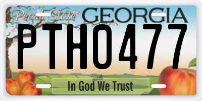 GA license plate PTH0477