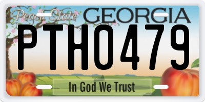 GA license plate PTH0479