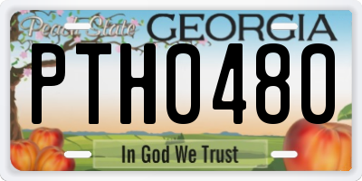 GA license plate PTH0480