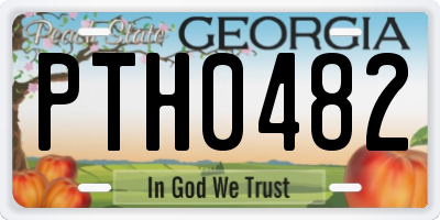 GA license plate PTH0482