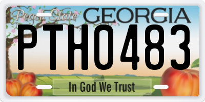 GA license plate PTH0483