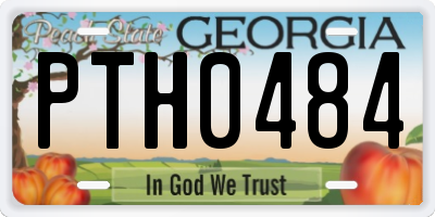 GA license plate PTH0484