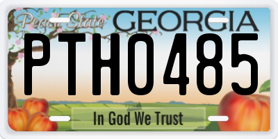 GA license plate PTH0485