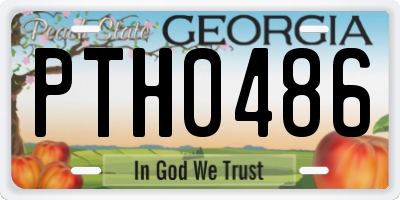 GA license plate PTH0486