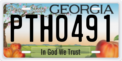 GA license plate PTH0491